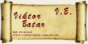 Viktor Batar vizit kartica